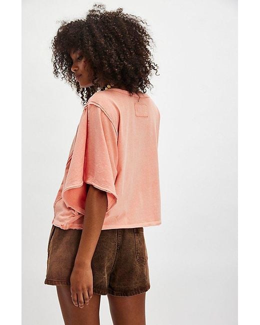 Free People Brown Next Level Tee