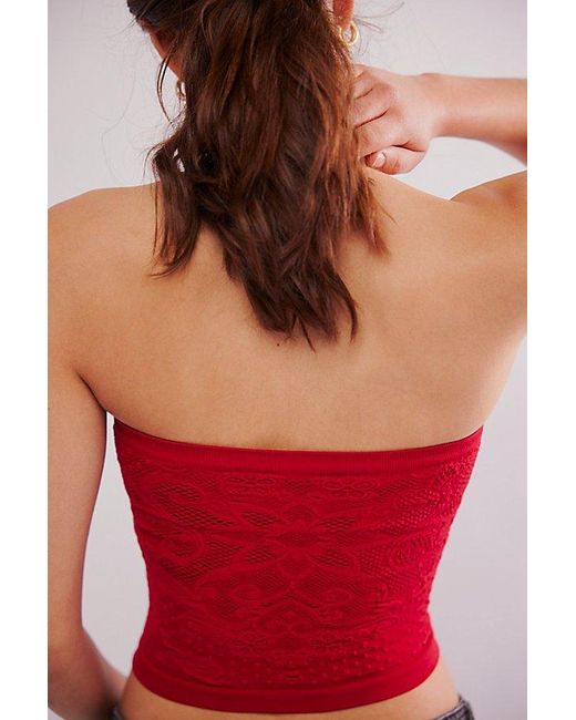 Intimately By Free People Red Meet In The Middle Tube Top