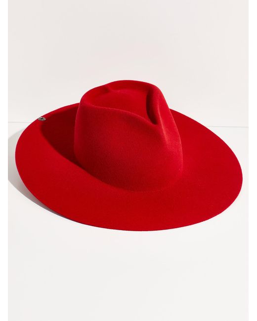 Free People Red Mystique Heart Felt Hat