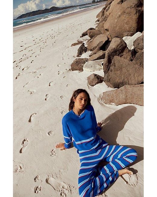 free-est Blue Mariner Sweater Co-Ord By