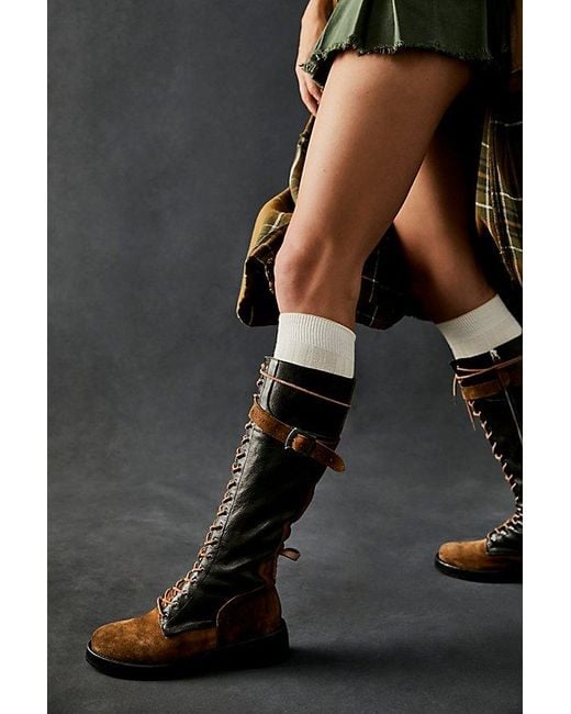 Free People Natural Bowden Lace Up Boots