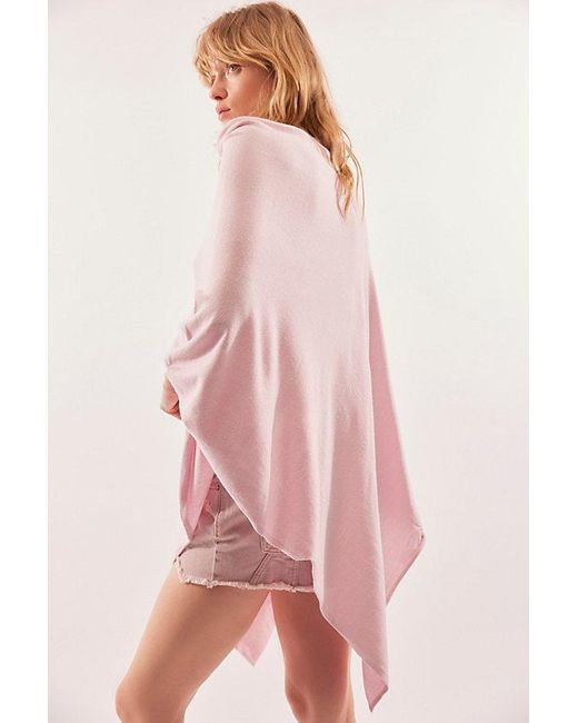 Free People Pink Simply Triangle Poncho Jacket