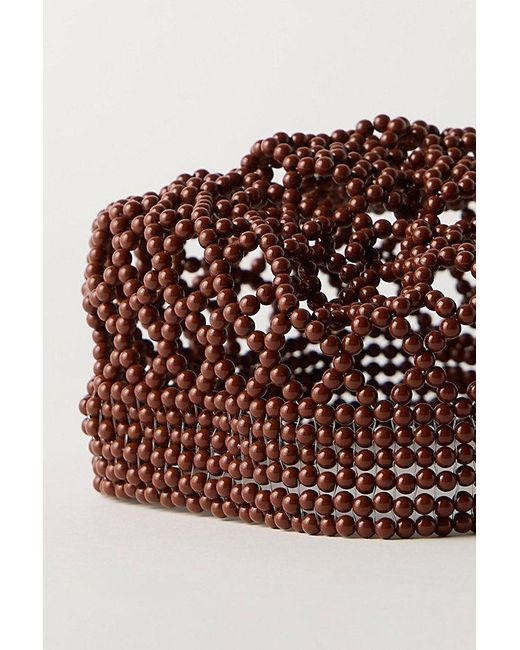 Free People Brown Noor Beaded Bucket