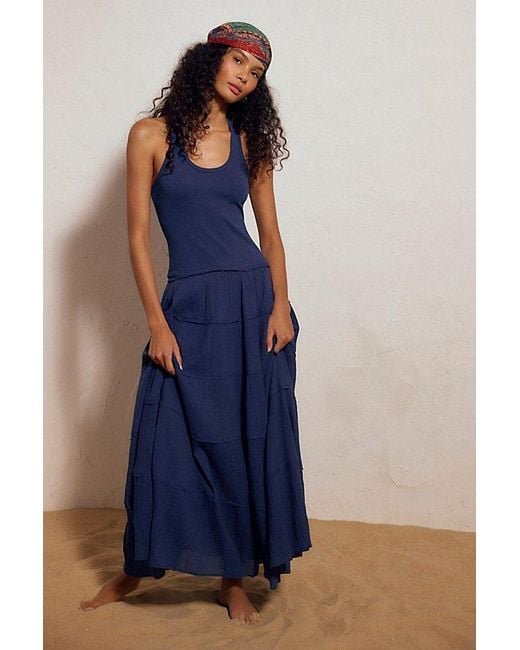free-est Blue Set Sail Maxi Dress By
