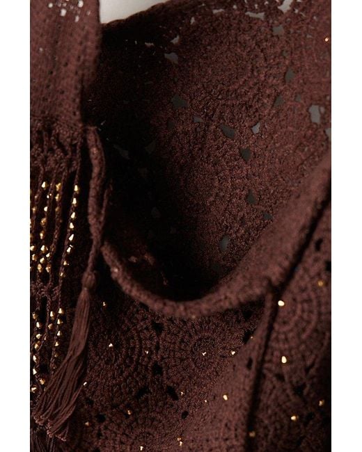 Free People Brown Sunrise To Sunset Crochet Tote