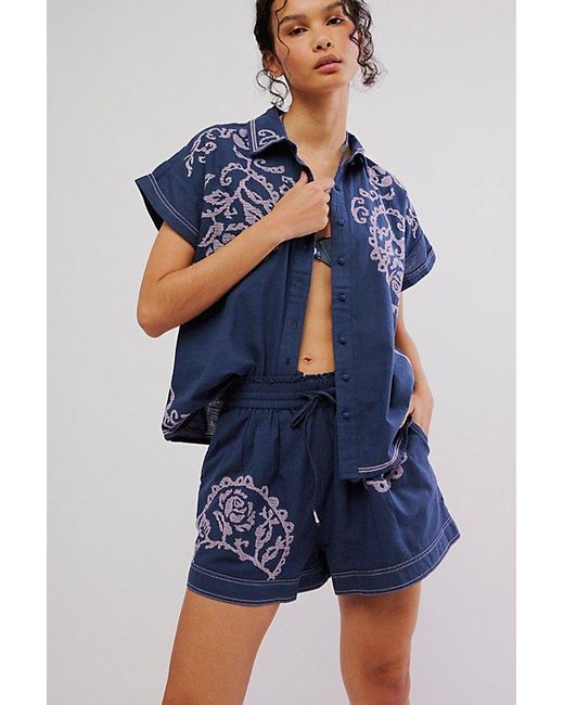 Free People Blue Summer Love Co-ord