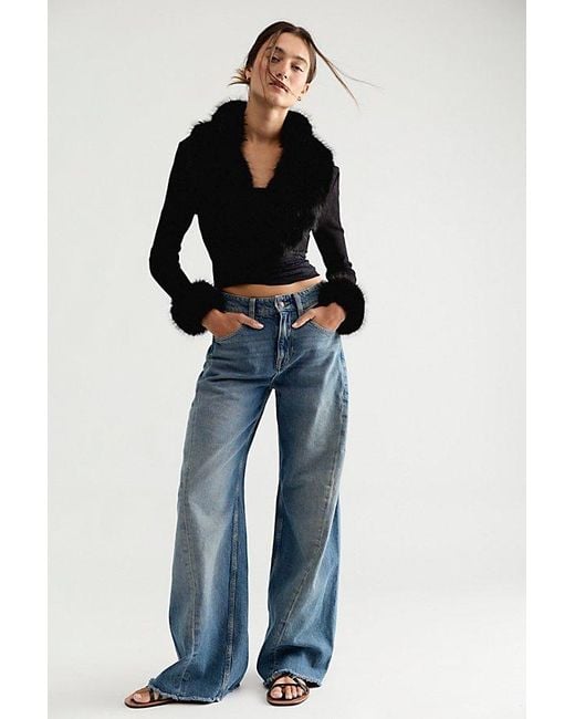 Free People Black Penny Lane Fur Bolero