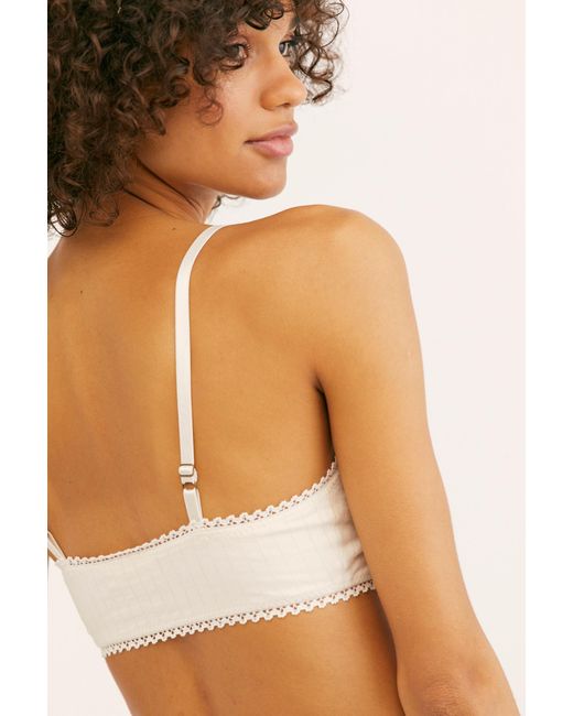 Free People Lana Organic Cotton Bralette in Natural | Lyst