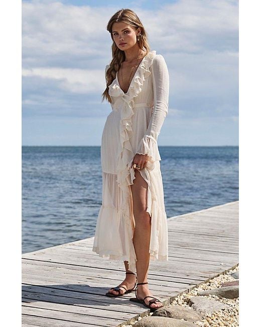 Free People Natural Isla Midi Dress
