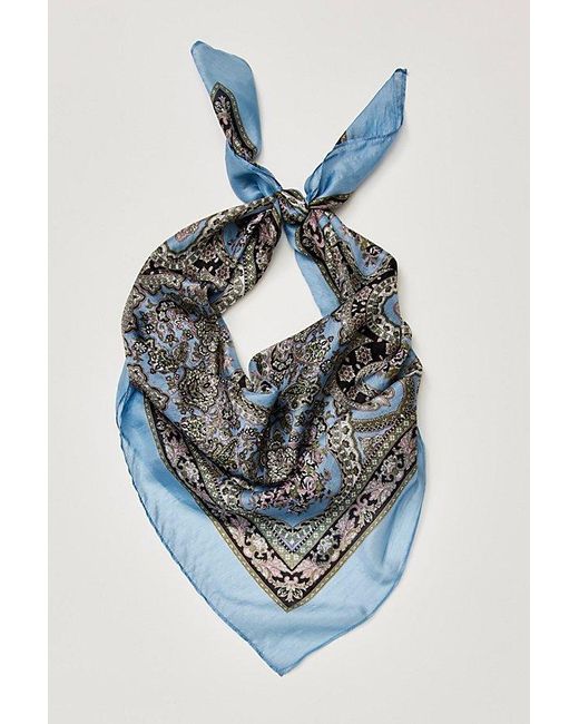 Free People Blue So Silk Printed Bandana