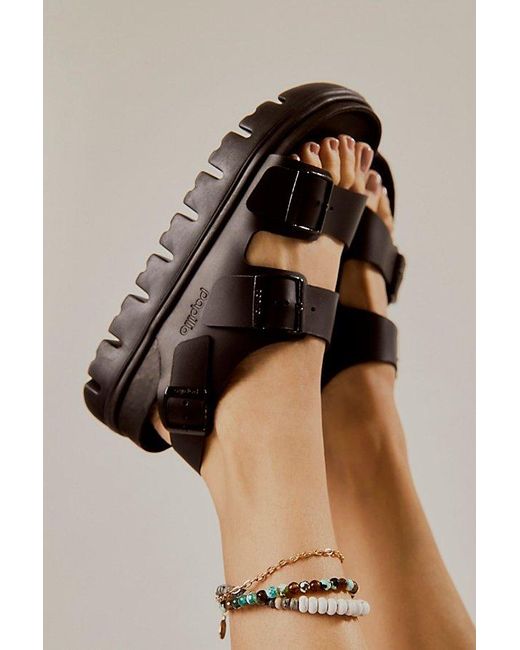 Free People Birkenstock Milano Exquisite Chunky Sandals in Black | Lyst