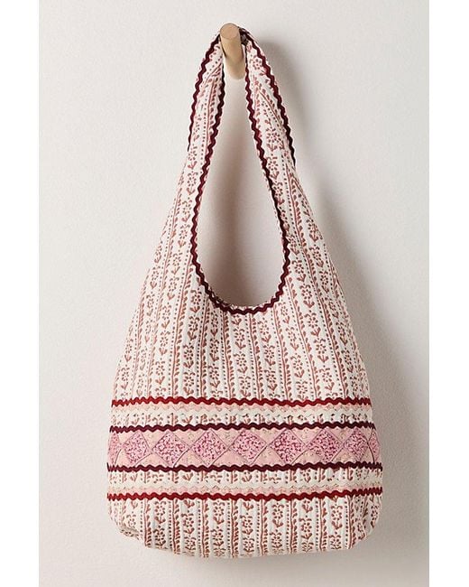 Anna Sui Pink Prairie Patchwork Bag