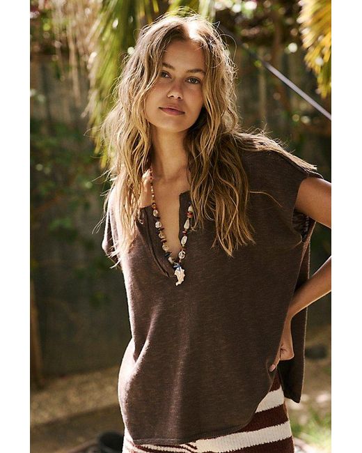 free-est Green Marina Del Sol Sweater Top By