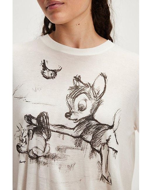 Junk Food White Bambi Tee