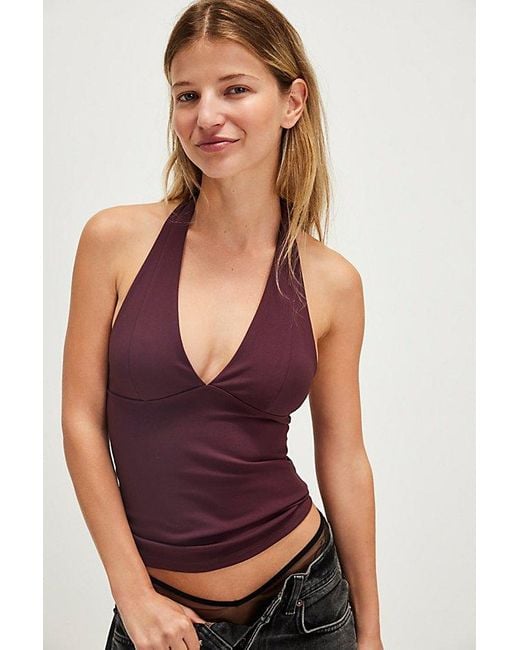 Intimately By Free People Purple Have It All Halter Top