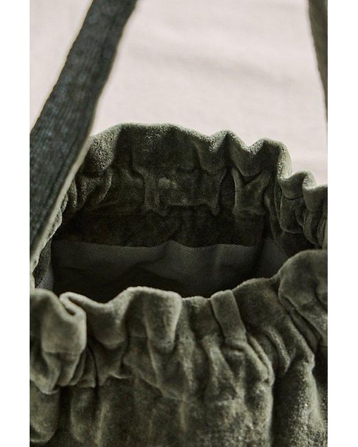 Free People Green Valentina Velvet Pouch
