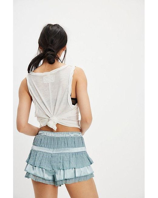Free People Multicolor Camille Ruffle Shorts