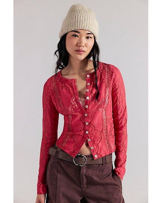Lace Sheer Top By Free People