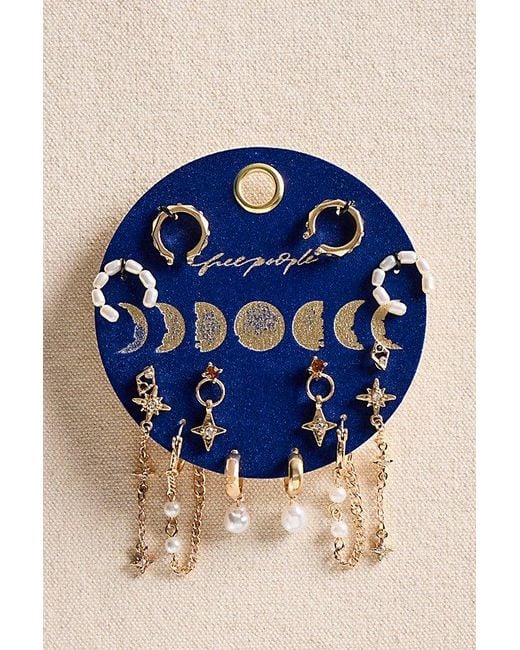 Free People Blue Driftwood Earring Set