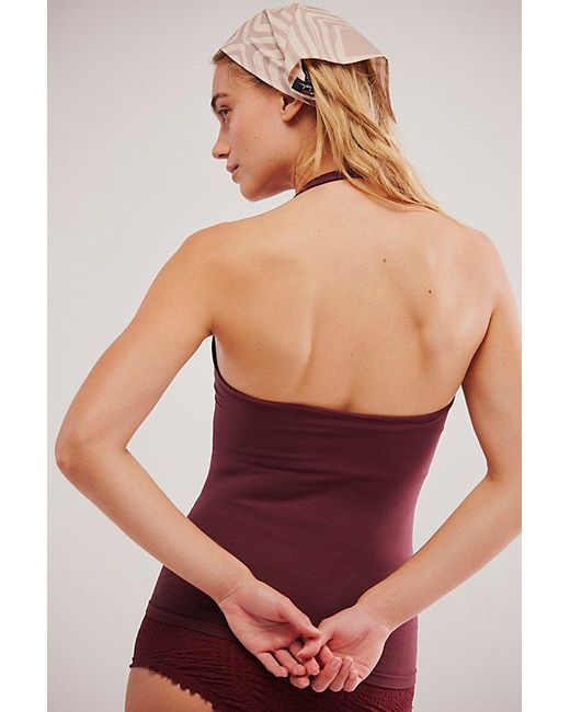 Intimately By Free People Brown Clean Lines Halter Cami