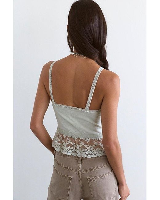 Free People White Alessandra Top
