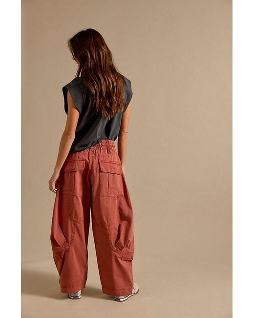Free People Brown Onset Pull-On Cargo Pants