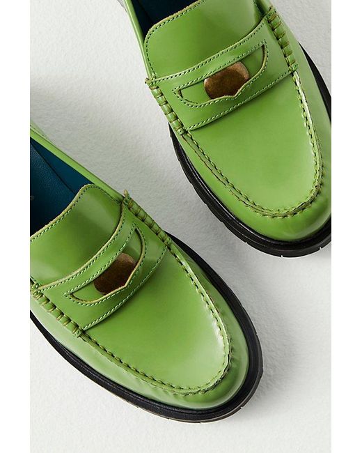 Free People Green Liv Loafers