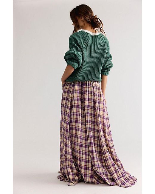 Free People Brown Ives Maxi Skirt
