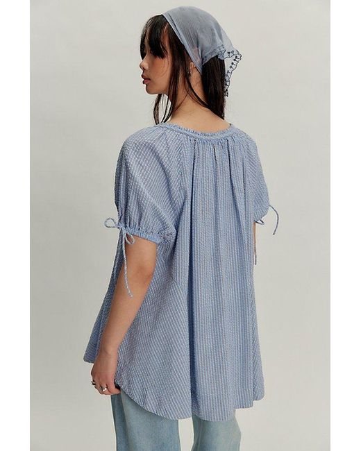 Free People Blue Farley Striped Tunic