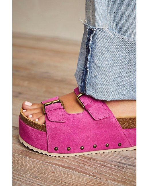 INTENTIONALLY ______ Pink Rule Breaker Flatform Sandals
