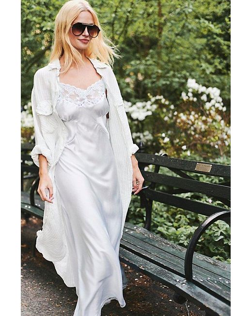 Intimately By Free People Green Lunch Date Midi Slip Dress By