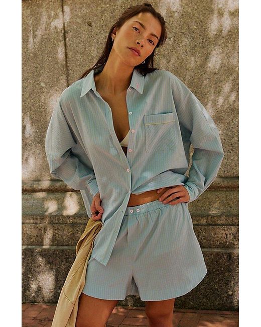Intimately By Free People Green Cloud Nine Lounge Shirt