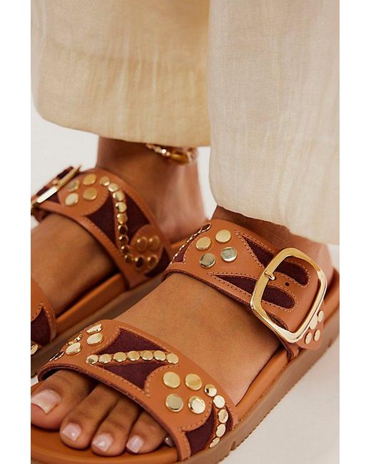 Free People Natural Revelry Studded Sandals