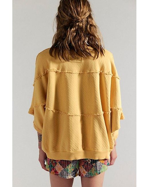Free People Yellow Dweller Pullover