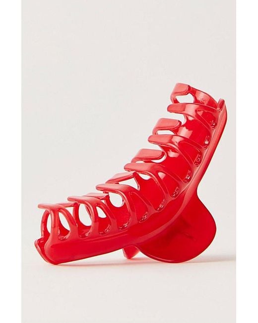 Free People Red Amelie Acetate Claw Clip