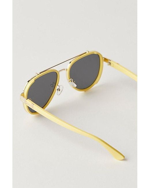 Free People Black Wesley Oversized Aviator Sunglasses
