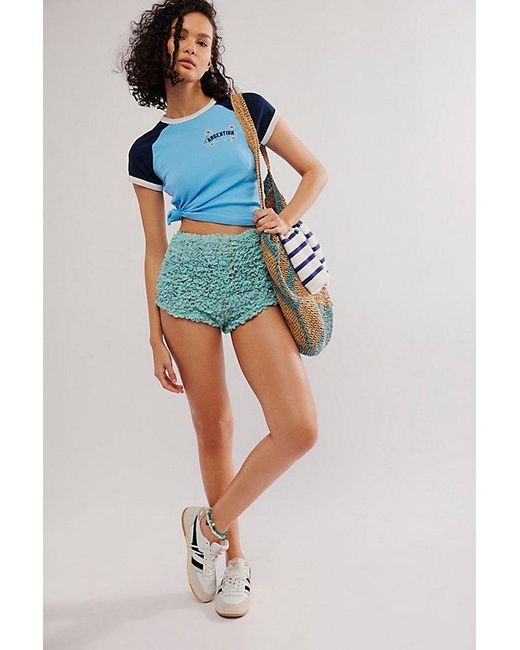 Intimately By Free People Blue Scrunch It Up Shorts