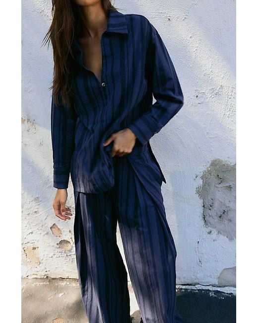 free-est Blue Fallon Pant Set By