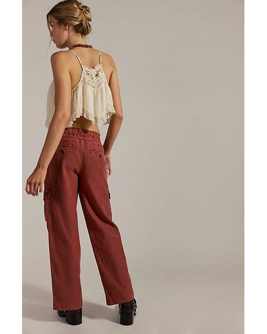 Free People Multicolor Park Ave Pull-On Cargo Pants