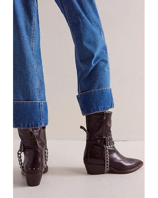 Free People Multicolor Aiden Chain Boots Shoe