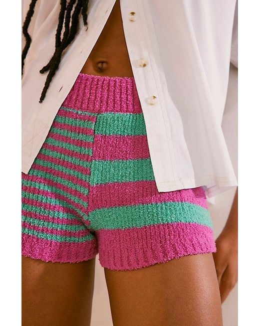 Free People Pink Orlanda Sweater Shorts