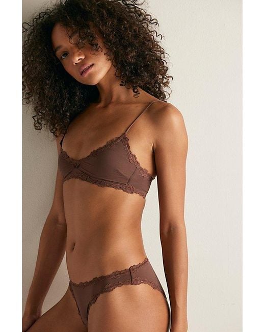 Intimately By Free People Brown Charlie V-Neck Bralette By