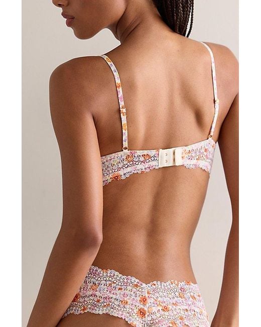 Intimately By Free People Brown This Or That Printed Plunge Underwire Bra By