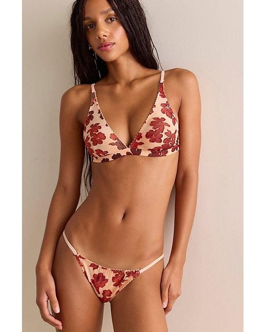 Intimately By Free People Brown Knit And Tell String Bikini Undies By