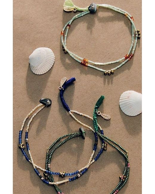 Free People Natural Muse Semi-Precious Beaded Anklet