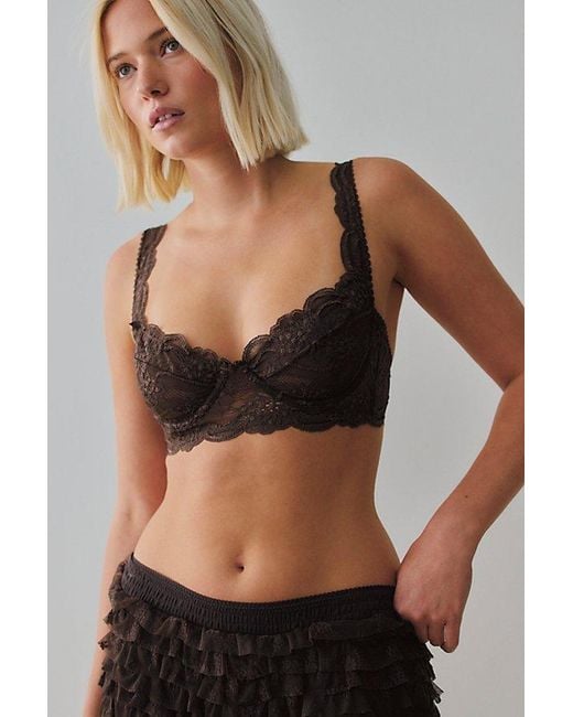 Intimately By Free People Black Last Dance Demi Underwire Bra By