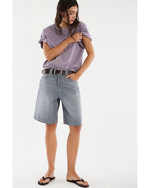 Free People Purple Perfect Oversized Tee