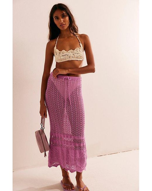Free People Pink Colonna Skirt