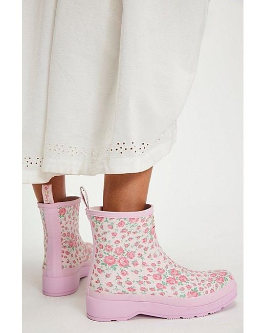 HUNTER X Loveshackfancy Play Short Rain Boots in Blue | Lyst