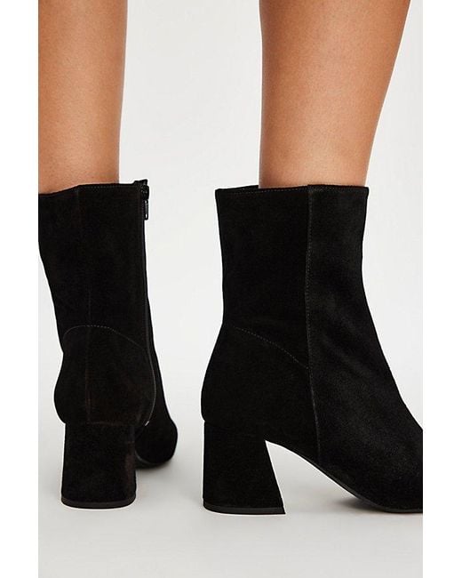Free People Black Wisteria Suede Ankle Boots